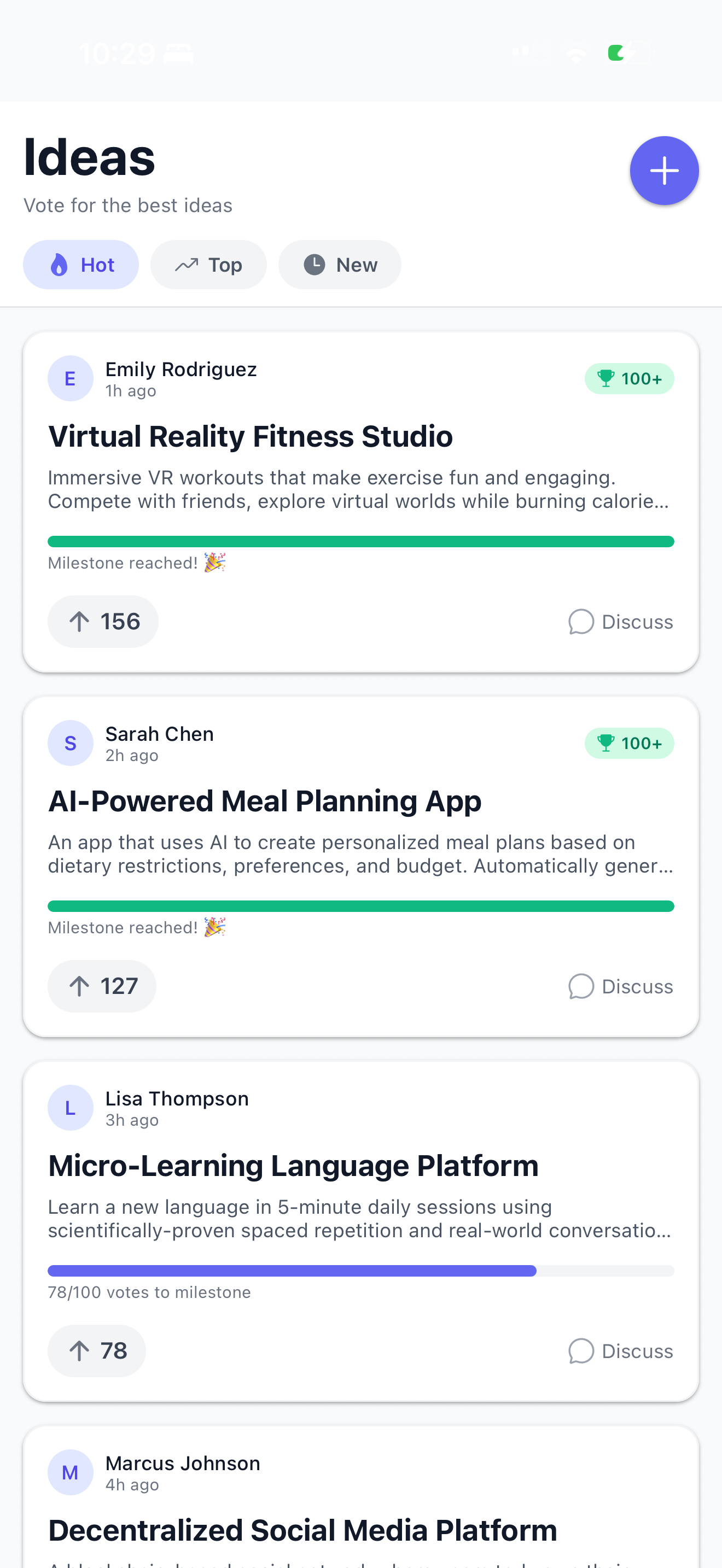 Sparkjar idea feed